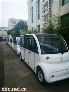  八座电动观光车带门全封闭游览车